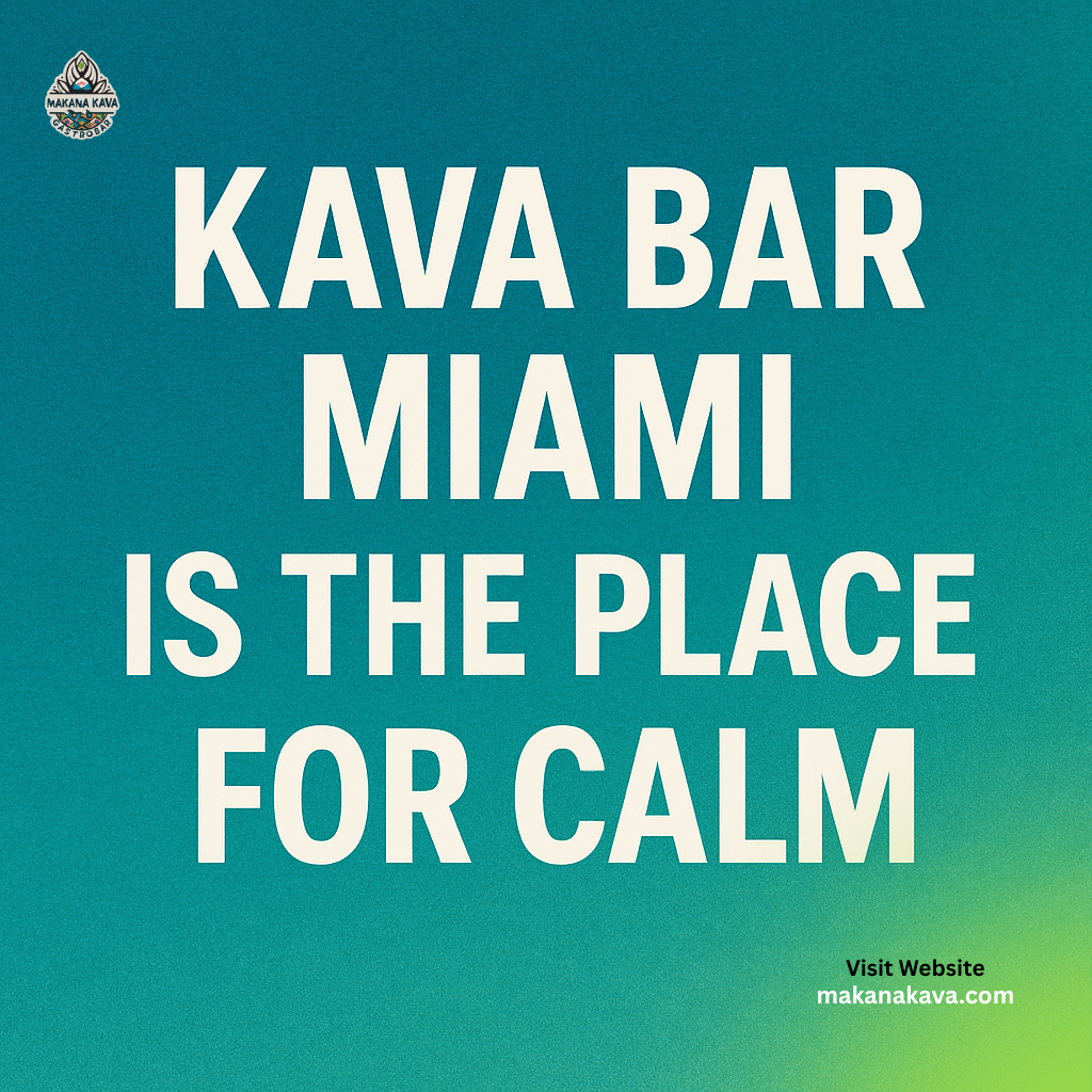 Kava Bar Miami Is the Place for Relax